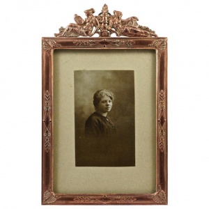 Art Nouveau French Picture Frame with a Lady Portrait Photograph