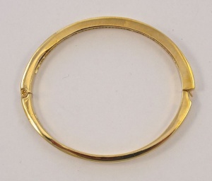 Roman Gold Plated Clear Diamante Bangle circa 1980s
