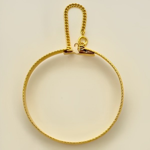 Gold Plated Egyptian Revival Diamond Mesh Bracelet circa 1980s