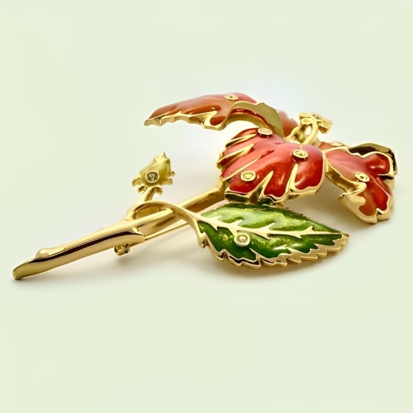 Jose Maria Barrera for Avon Large Flower Brooch dated 1994