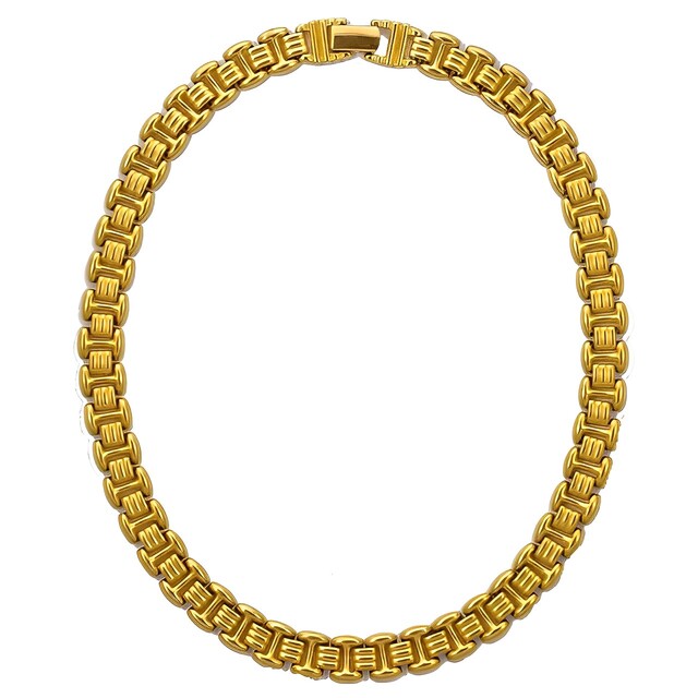 1980s Napier Gold Plated Ridged Link Chain Necklace