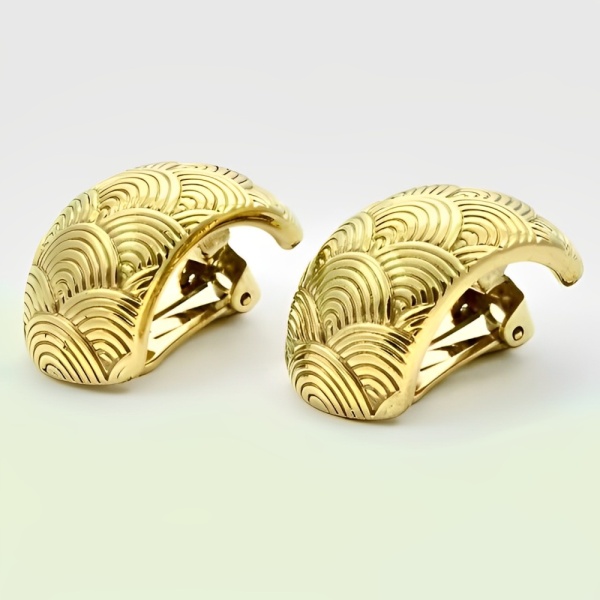 Pierre Lang Gold Plated Half Hoop Clip On Earrings