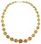 Vintage Gold Tone and Amber Glass Bead Necklace