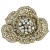 Butler & Wilson Gold Plated Large Flower Brooch with Crystals