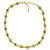 Gold Plated Clear Crystal Chain Link Necklace circa 1980s