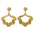 Gold Plated Wavy Hoop Earrings circa 1980s