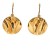 Monet Gold Plated Round Shiny Drop Earrings circa 1980s