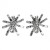 Silver Tone and Rhinestone Clip On Spider Earrings circa 1980s