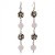 Silver and Rhinestone Ball Lavender Gemstone Earrings