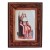 French Vintage Wood Marquetry Glazed Priest Print Picture