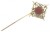 Vintage Gold Tone and Carnelian Glass Stick Pin