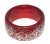 Vintage Red Lucite Bangle with Silver Confetti Stars