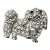 Silver Tone and Diamante Pekingese Dog Brooch