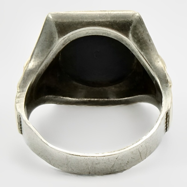 10K Rose Gold Sterling Silver Intaglio Ring circa 1940s