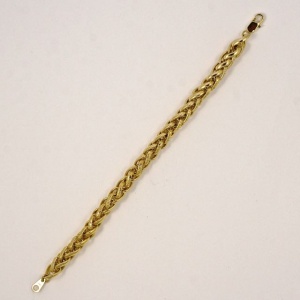 Gold Plated Wheat Chain Bracelet circa 1980s