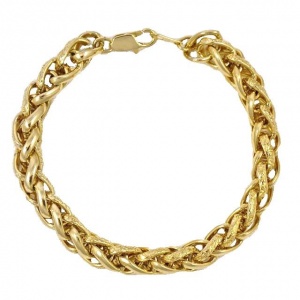 Gold Plated Wheat Chain Bracelet circa 1980s