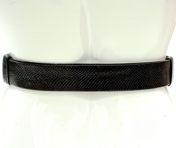 Alexis Kirk Leather Snakeskin Belt Gold and Silver Plated  display picture 3