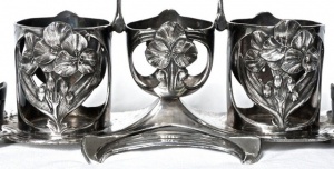Antique French Art Nouveau Christofle Gallia Condiment Set