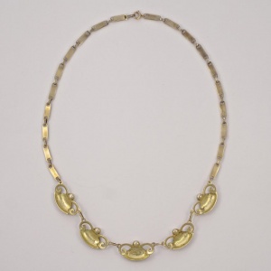 Art Deco Theodor Fahrner Marcasite Cultured Pearl Necklace