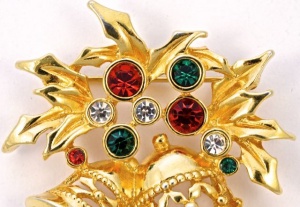 1990s Avon Gold Plated Joyous Bell Brooch