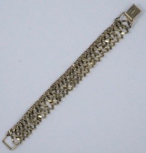 Bartek Modernist Gilt Chain Link Bracelet circa 1950s