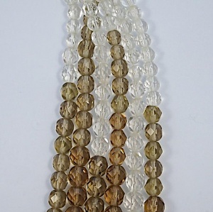 Coppola e Toppo Six Strand Crystal Bead Necklace 1950s