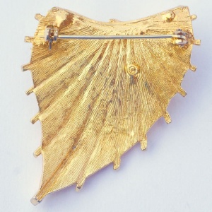 Gold Plated Abstract Bow Statement Brooch circa 1950s