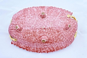 Mica Italy Pink Gold Ceramic Dish Centrepiece circa 1950s