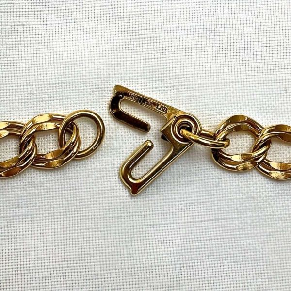 12K Gold Filled Double Curb Link Bracelet with New Jersey Charm