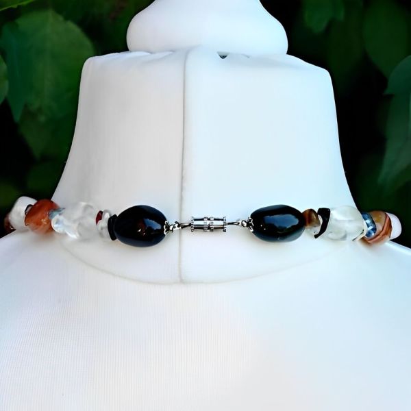Polished Gemstone Necklace circa 1950s