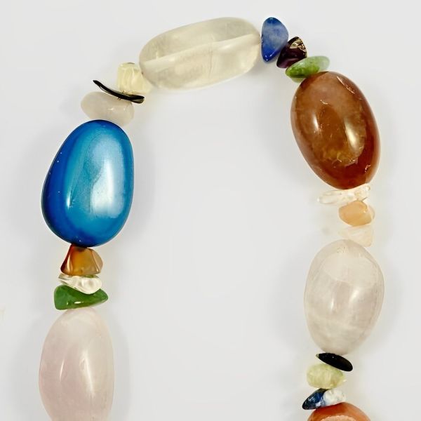 Polished Gemstone Necklace circa 1950s