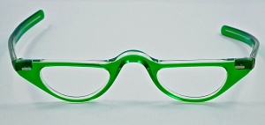Selecta Green on Yellow Cat Reading Eyeglass Frames 1960s