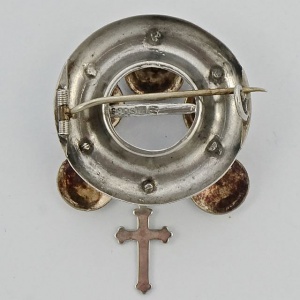 Marius Hammer Norwegian Antique Silver Solje Wedding Brooch