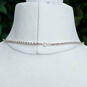 Sterling Silver 18 inch Rope Twist Chain Necklace 1990s