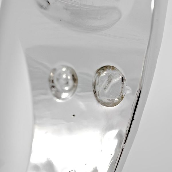 Swarovski Silver Tone and Clear Crystal Swan Logo Ring
