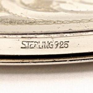 West Germany Sterling Silver Powder Compact circa 1950s
