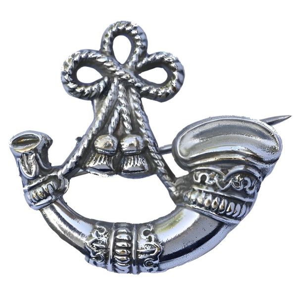 Antique Victorian Scottish Silver Thistles and Horn Brooch