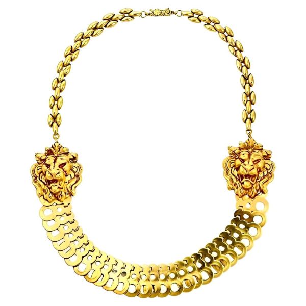 Askew London Gold Plated Lion Necklace