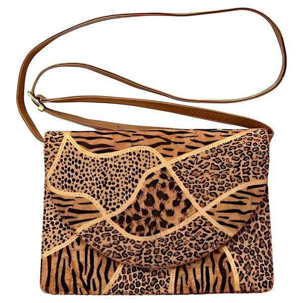 Carvela Italian Animal Print Faux Leather Shoulder Bag