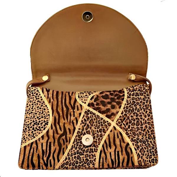 Carvela Italian Animal Print Faux Leather Shoulder Bag