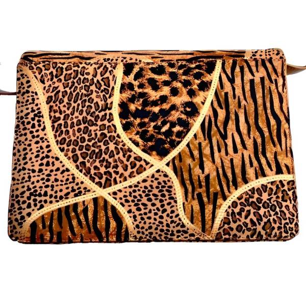 Carvela Italian Animal Print Faux Leather Shoulder Bag