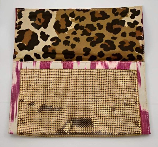 Vintage FELIX REY New York Folding Black Satin Clutch Hand