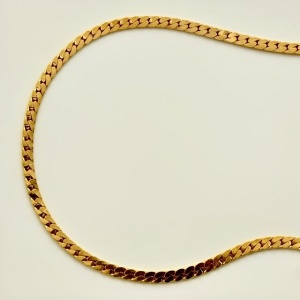 22ct Gold Plated Herringbone Chain Necklace circa 1980s