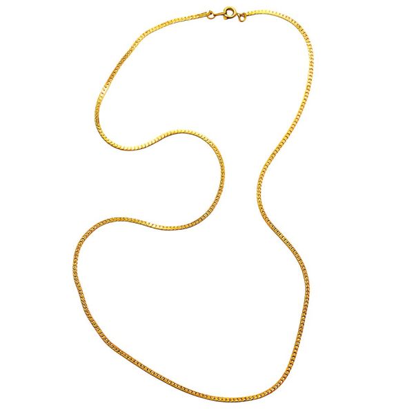 22ct Gold Plated Cobra Chain Necklace circa 1980s
