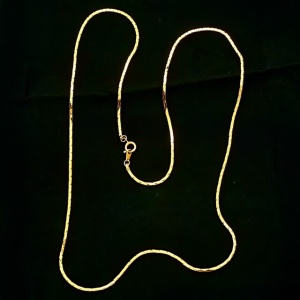 22ct Gold Plated Cobra Chain Necklace circa 1980s