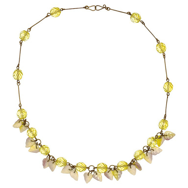 Large white glass necklace with Czech glass beads - Jewelry | Galeria  Savaria online marketplace - Buy or sell on a reliable, quality online  platform!
