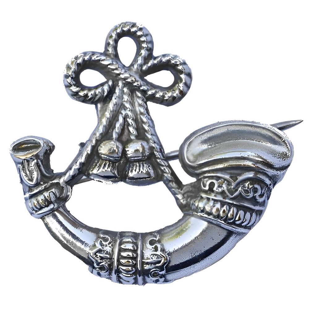 Antique Victorian Scottish Silver Thistles and Horn Brooch