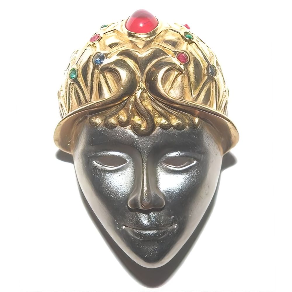 Gontie Vintage Mask Face Brooch