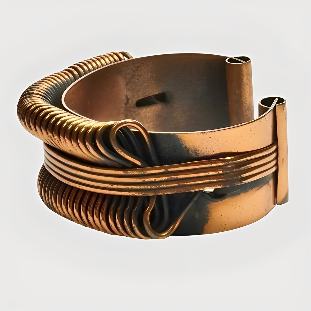 Mid Century Copper Bangle with a Wire Design | Arabella Bianco