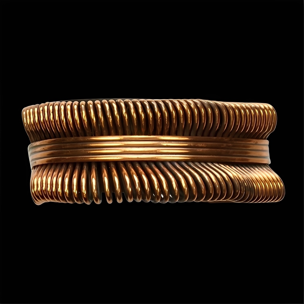 Mid Century Copper Bangle with a Wire Design | Arabella Bianco